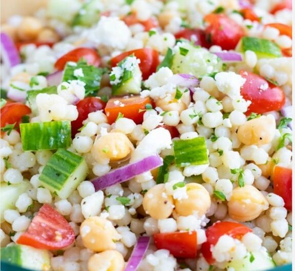Cous Cous Salad with Feta & Chickpeas